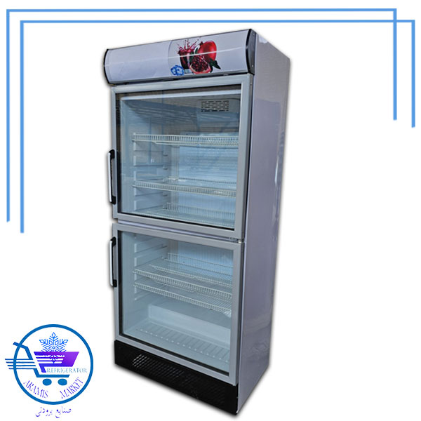 یخچال سوپرمارکت دو درب 80 سانتی
