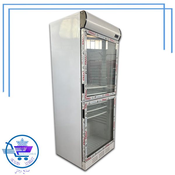 یخچال سوپرمارکت دو درب 60 سانتی